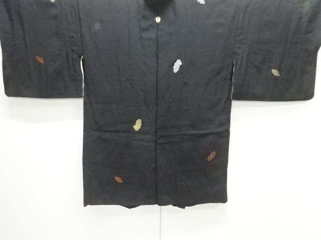 大正ロマン　割れ絵皿模様織出し漆一つ紋羽織